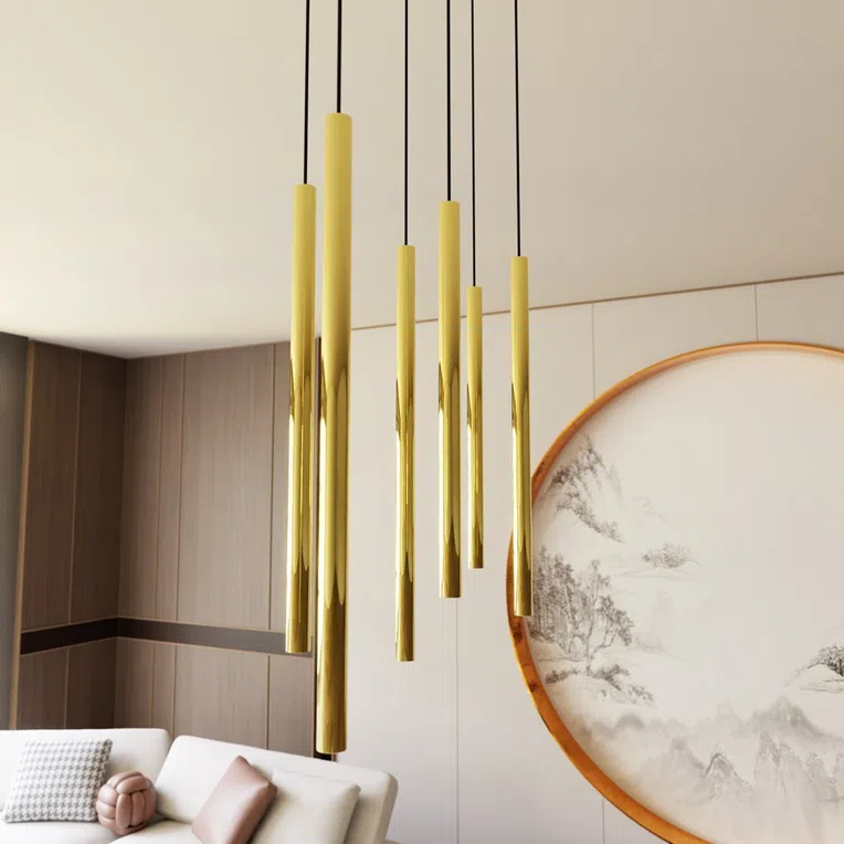 Lampa wisząca selter 6 gold 6891 czarny/złoty