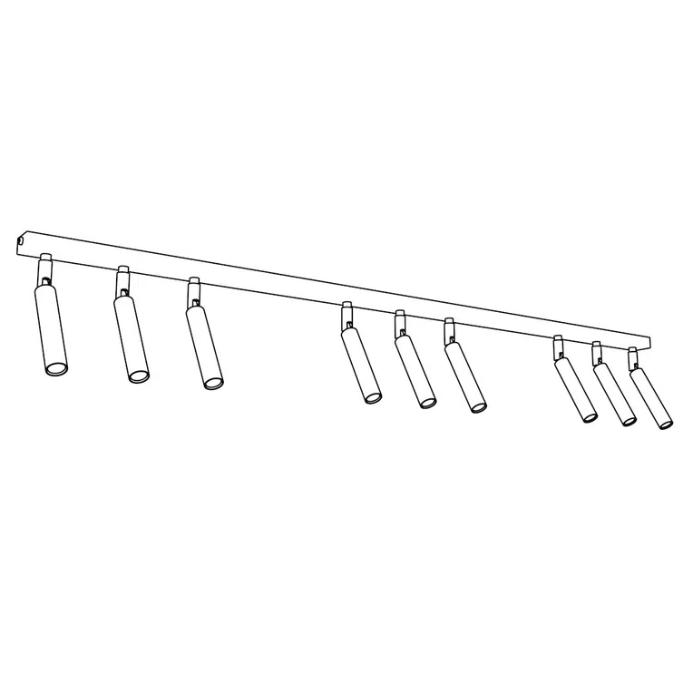 Żyrandol ivi 9 black 7076 czarny