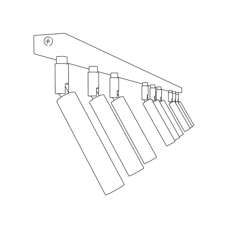 Żyrandol ivi 9 black 7076 czarny