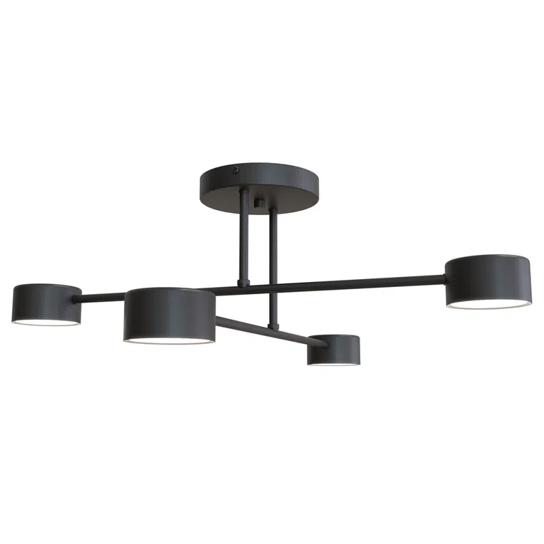 Lampa Sufitowa Halo 4 Black 7084 Czarna