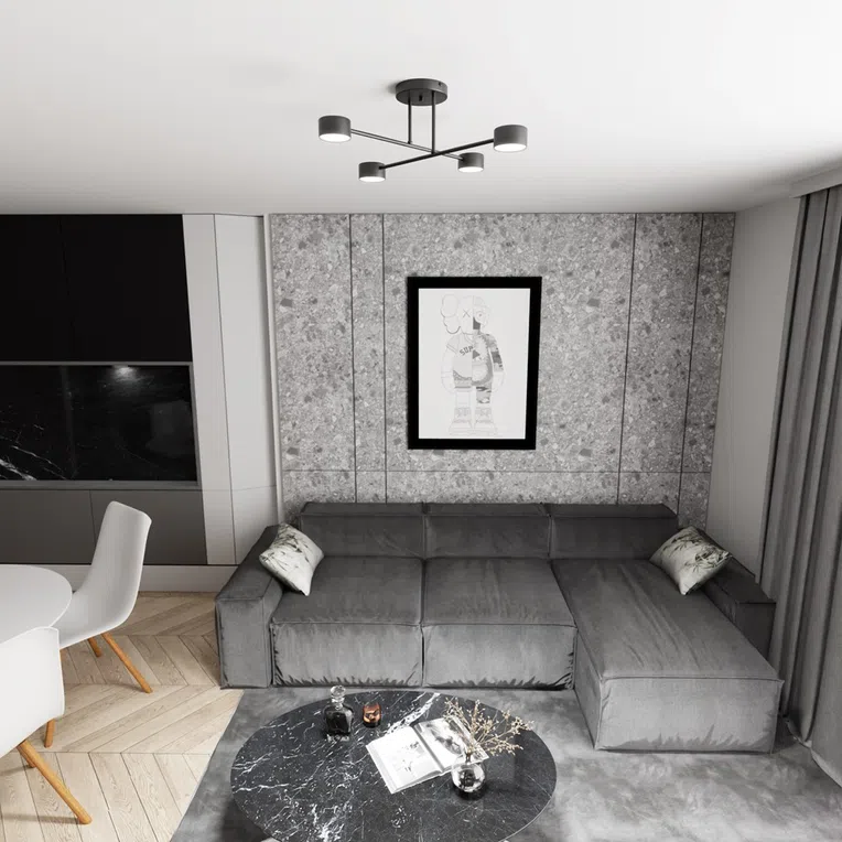 Lampa Sufitowa Halo 4 Black 7084 Czarna