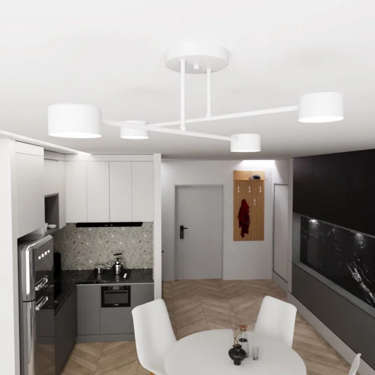 Lampa Sufitowa Halo 4 White 7087 Biała