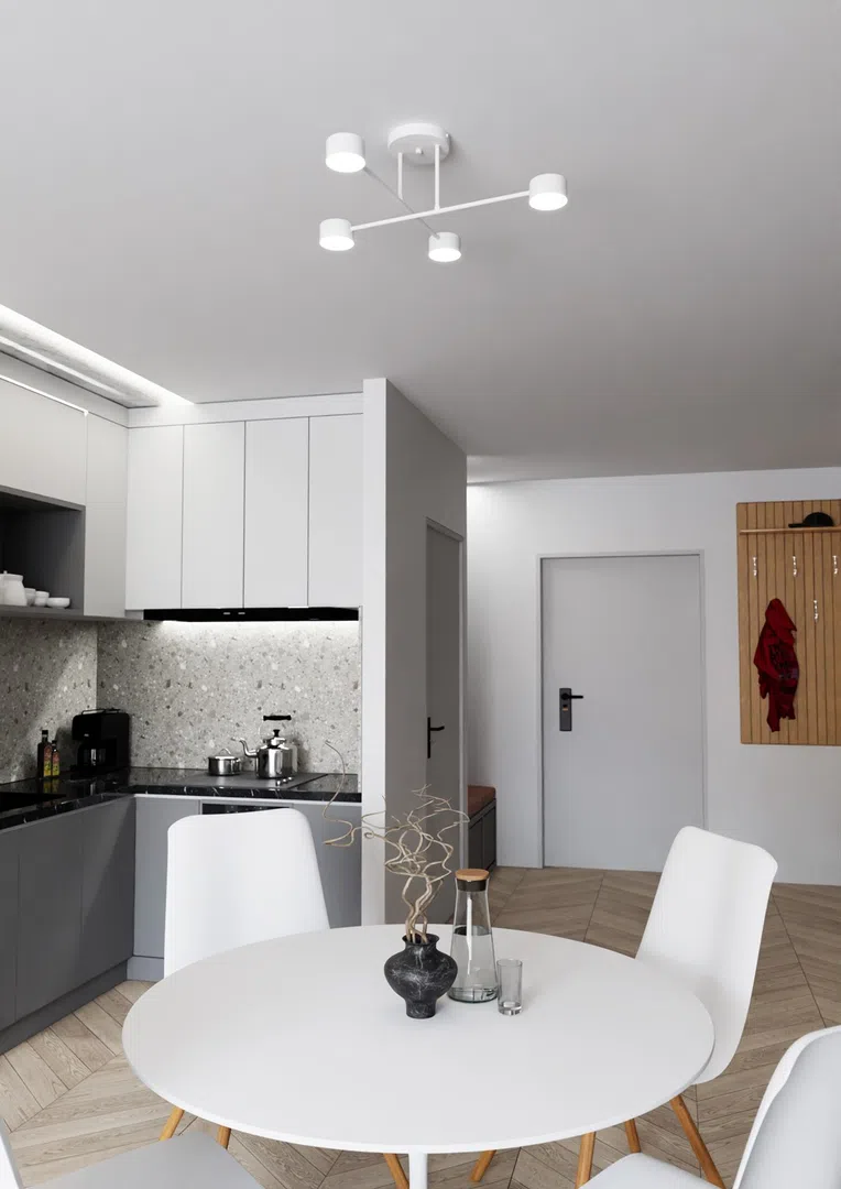 Lampa Sufitowa Halo 4 White 7087 Biała