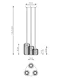Lampa wisząca Vander 3prem bl gold czarny/złoty 3xE27
