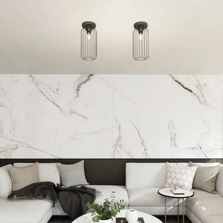 Lampa sufitowa Barn 1 bl czarny 1xE27