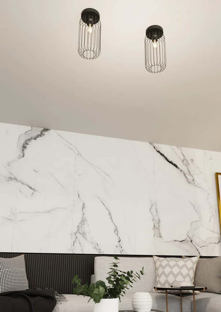 Lampa sufitowa Barn 1 bl czarny 1xE27