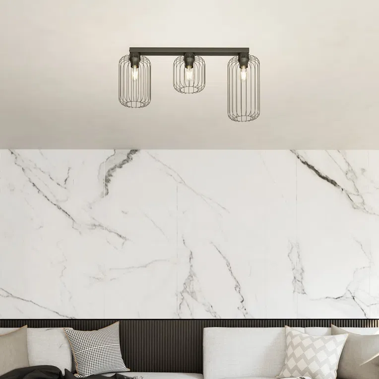 Lampa sufitowa Barn 3 bl czarny 3xE27