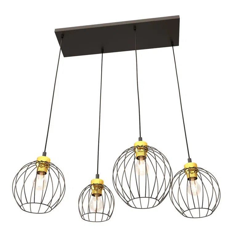Lampa wisząca Nando 4 bl gold czarny/złoty 4xE27