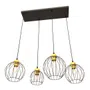 Lampa wisząca Nando 4 bl gold czarny/złoty 4xE27
