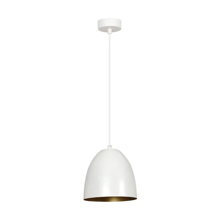 Lampa Wisząca Lenox 1 /411/1 1Xe27 biała/złota
