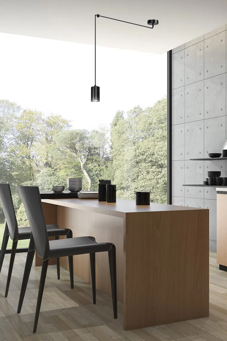 Lampa Wisząca Traker 1524/1 1Xgu10 czarna