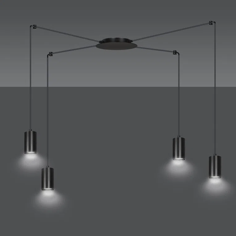 Lampa Wisząca Traker 4524/4 4Xgu10 czarna