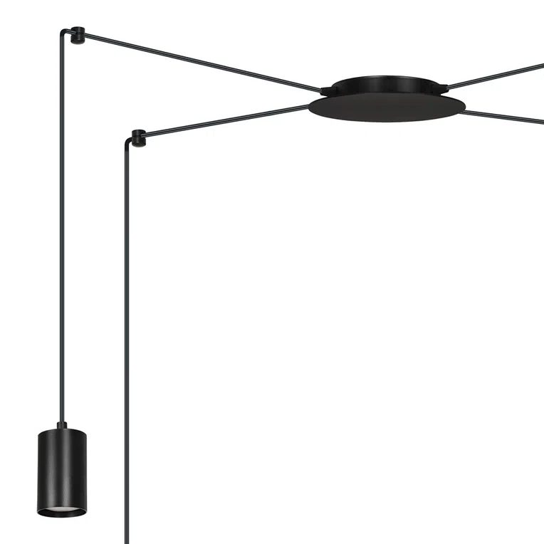 Lampa Wisząca Traker 4524/4 4Xgu10 czarna