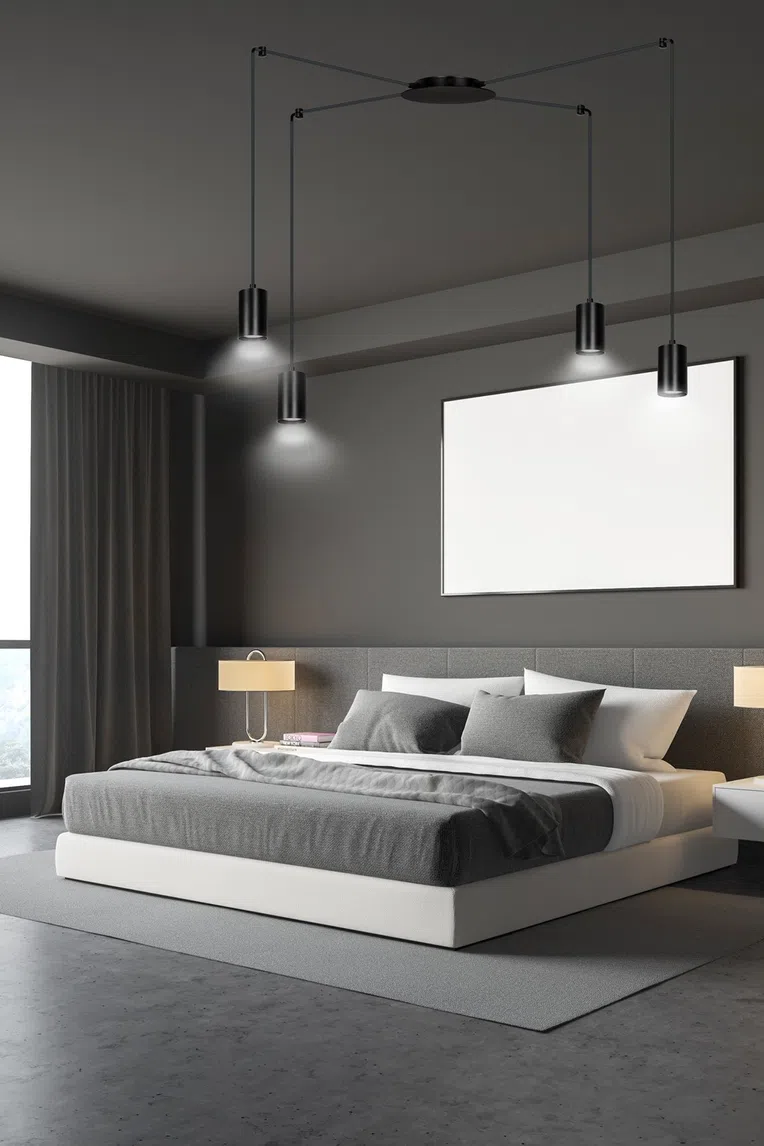 Lampa Wisząca Traker 4524/4 4Xgu10 czarna