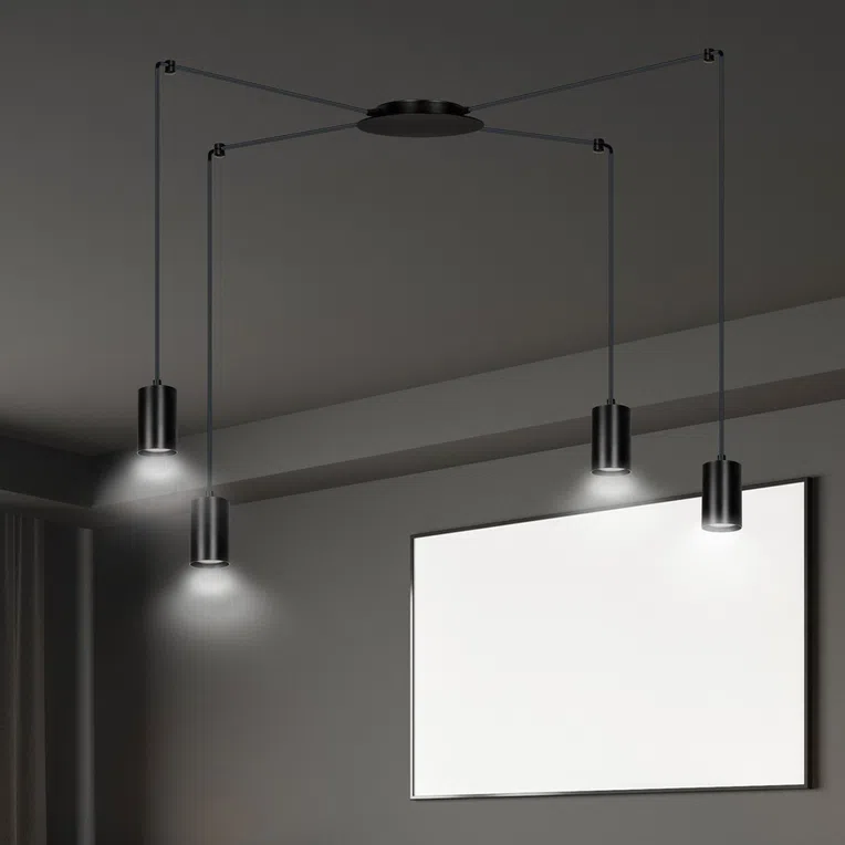 Lampa Wisząca Traker 4524/4 4Xgu10 czarna