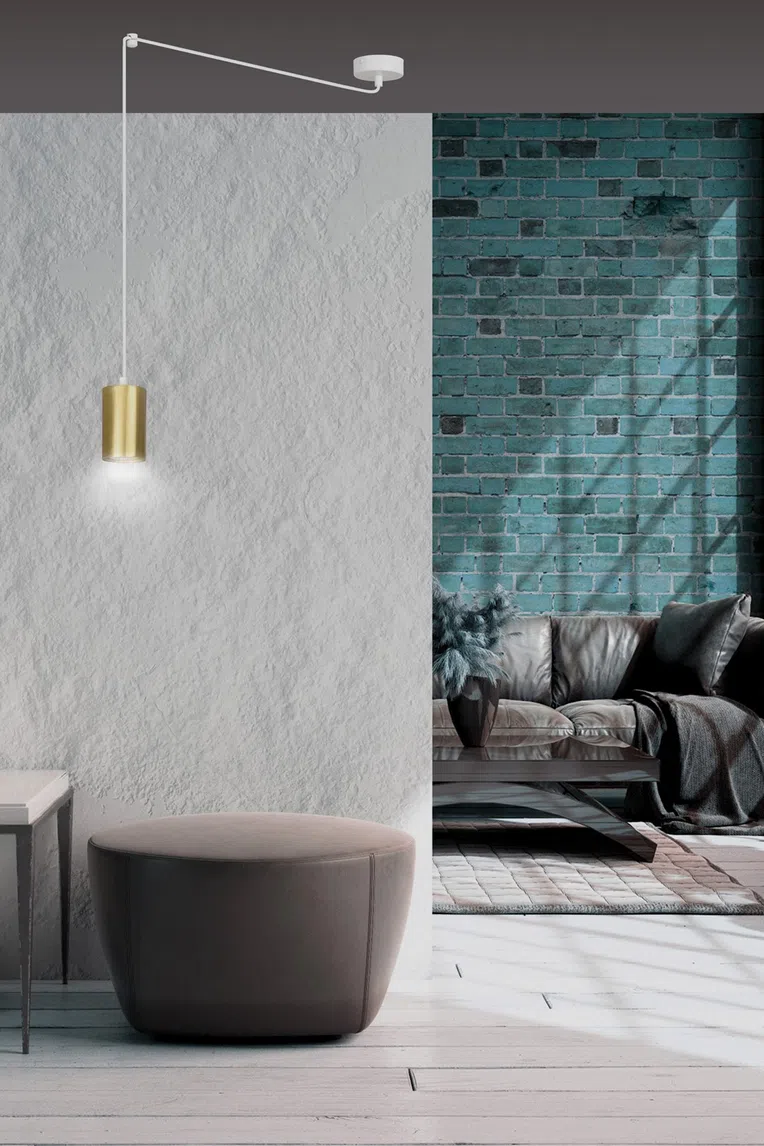 Lampa Wisząca Traker 1527/1 1Xgu10 biała/złota