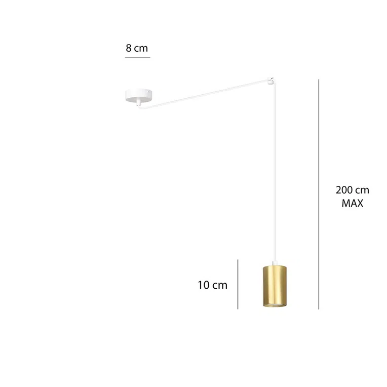 Lampa Wisząca Traker 1527/1 1Xgu10 biała/złota