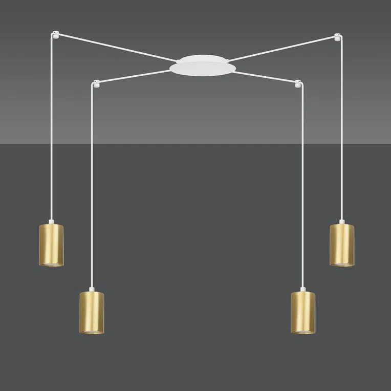 Lampa Wisząca Traker 4527/4 4Xgu10 biała/złota
