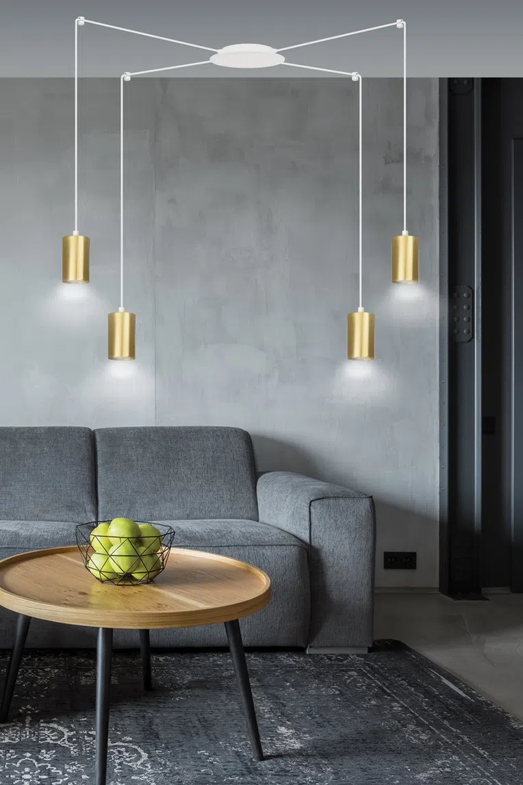 Lampa Wisząca Traker 4527/4 4Xgu10 biała/złota