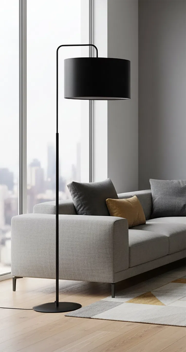 Lampa Stojąca Trapo Lp1 Bl570/1 1Xe27 czarna