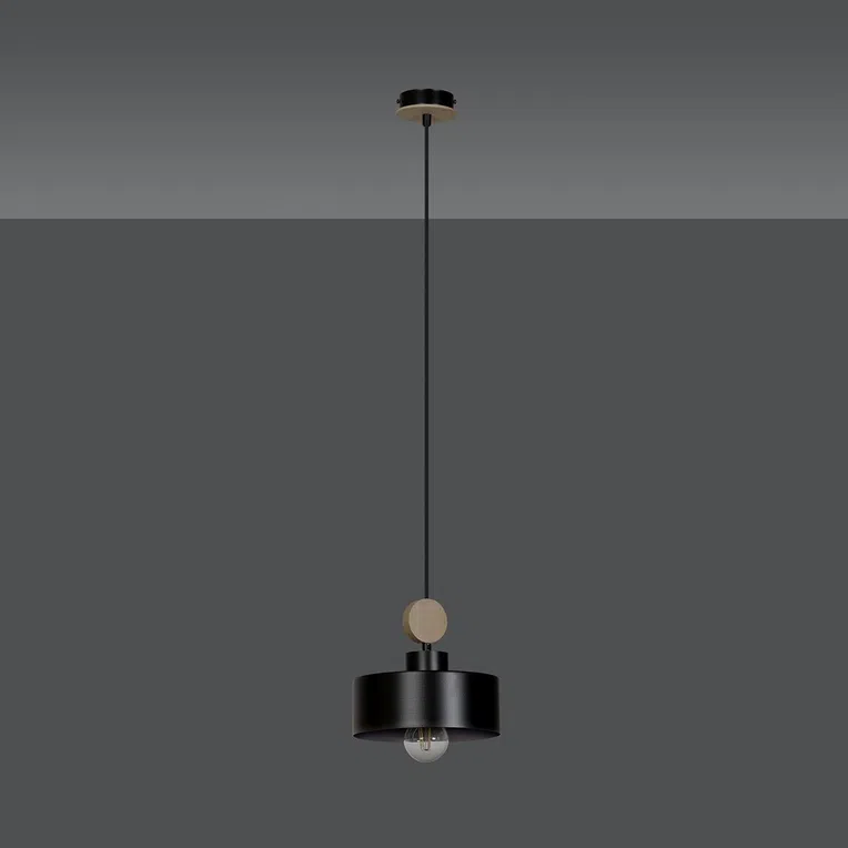 Lampa Wisząca Tuniso 1582/1 1Xe27 czarna