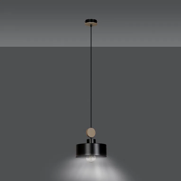 Lampa Wisząca Tuniso 1582/1 1Xe27 czarna