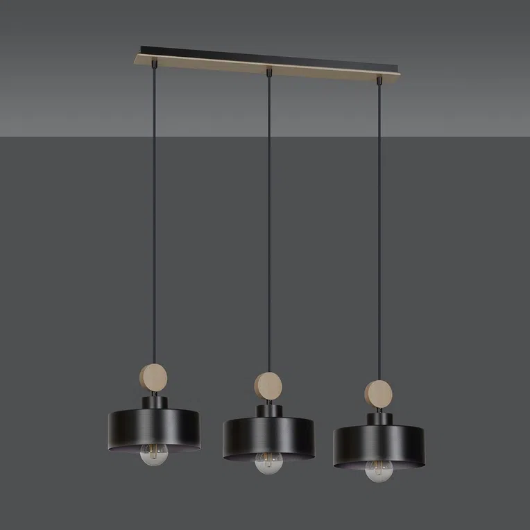 Lampa Wisząca Tuniso 3582/3 3Xe27 czarna