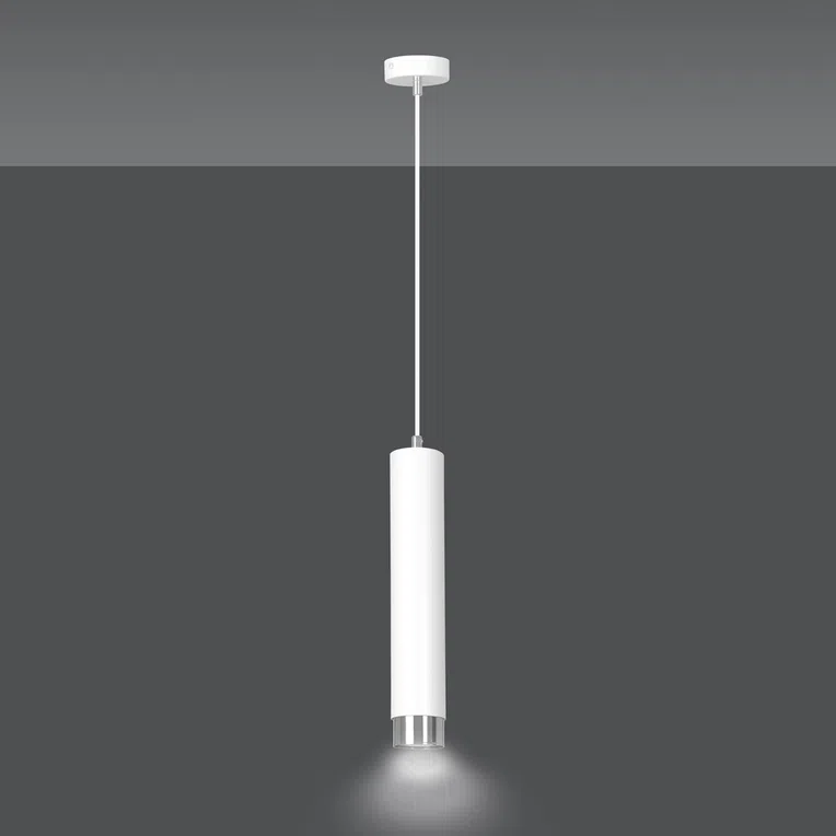 Lampa Wisząca Kibo 1641/1 1Xgu10 biała/chrom