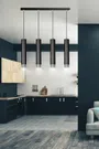 Lampa Wisząca Kibo 4643/4 4Xgu10 czarna/chrom