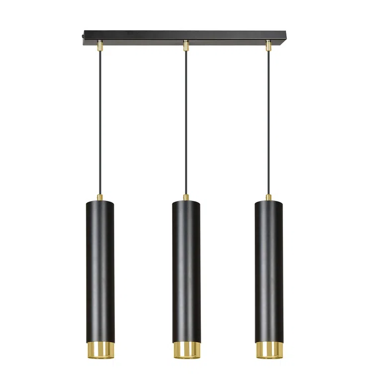 Lampa Wisząca Kibo 3644/3 3Xgu10 czarna/złota