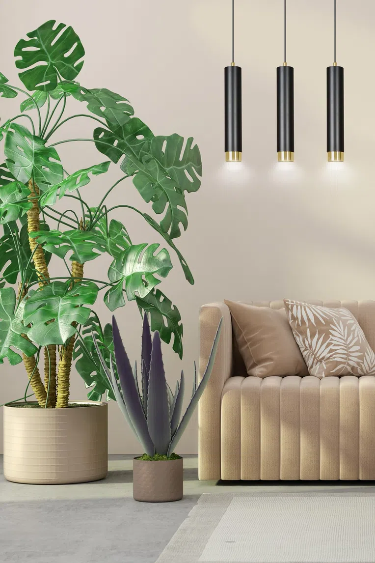 Lampa Wisząca Kibo 3644/3 3Xgu10 czarna/złota