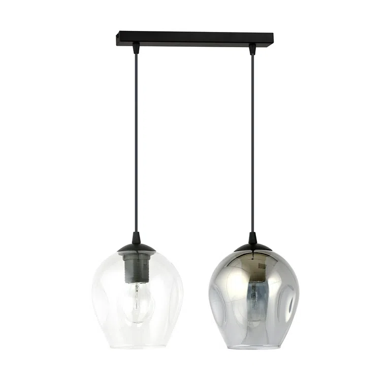 Lampa Wisząca Istar 2 Bl Mix 682/2 2Xe27 transparentna/grafitowa
