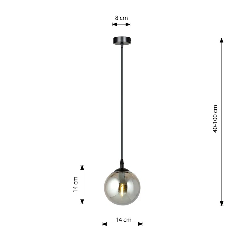 Lampa Wisząca Cosmo 1 Bl712/1 1Xe14 grafitowa