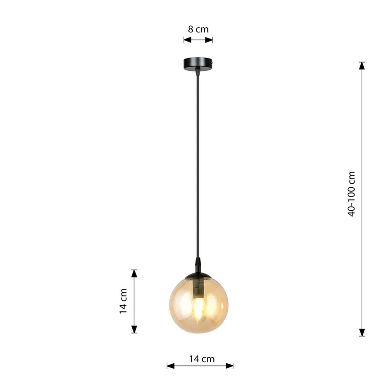 Lampa Wisząca Cosmo 1 Bl713/1 1Xe14 miodowa