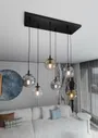 Lampa Wisząca Cosmo 6 Bl Mix1 714/6M1 6Xe14 transparentna/grafitowa/miodowa