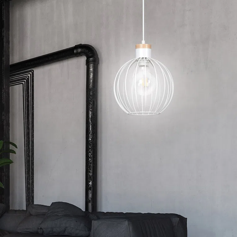 Lampa Wisząca Barbado 1 755/1 1Xe27 biała