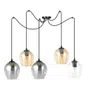 Lampa Wisząca Level 5 Bl Mix 759/5 5Xe27 transparentna/grafitowa/miodowa