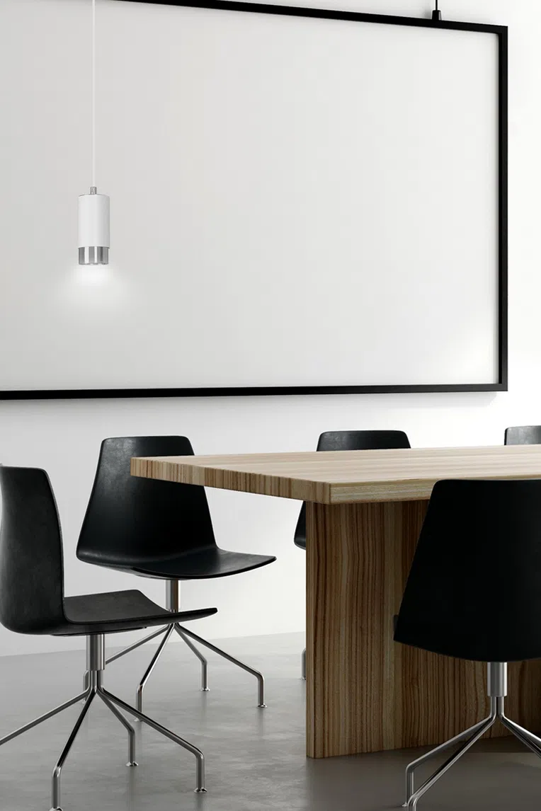 Lampa Wisząca Fumiko 1814/1 1Xgu10 biała/chrom