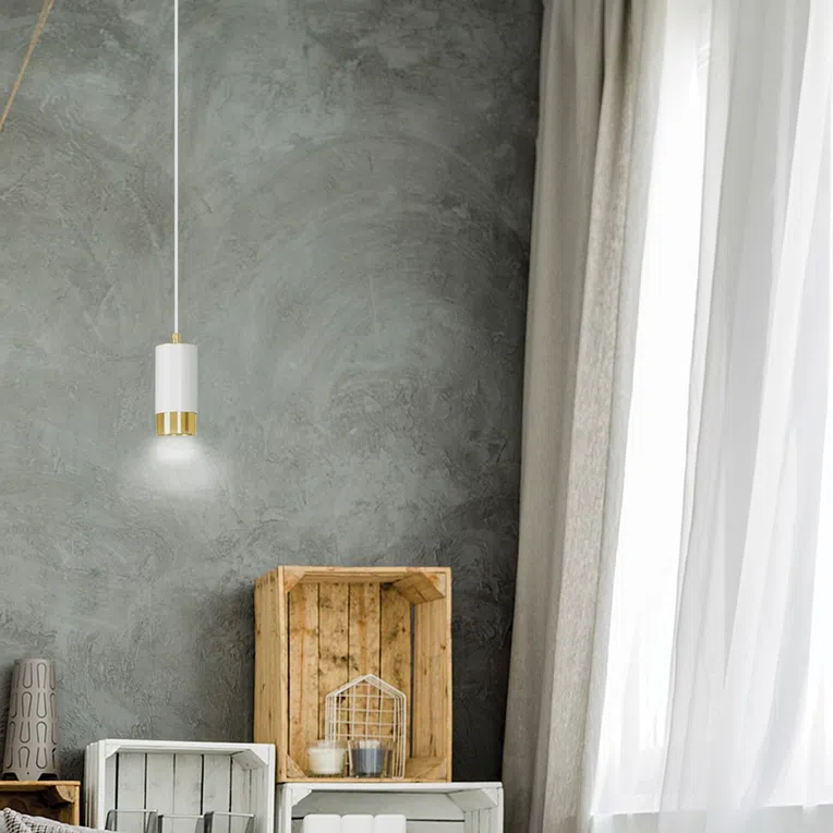 Lampa Wisząca Fumiko 1815/1 1Xgu10 biała/złota