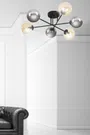 Lampa Sufitowa Brendi 6B Bl Mix 3 834/6B3 6Xe14 transparentna/grafitowa