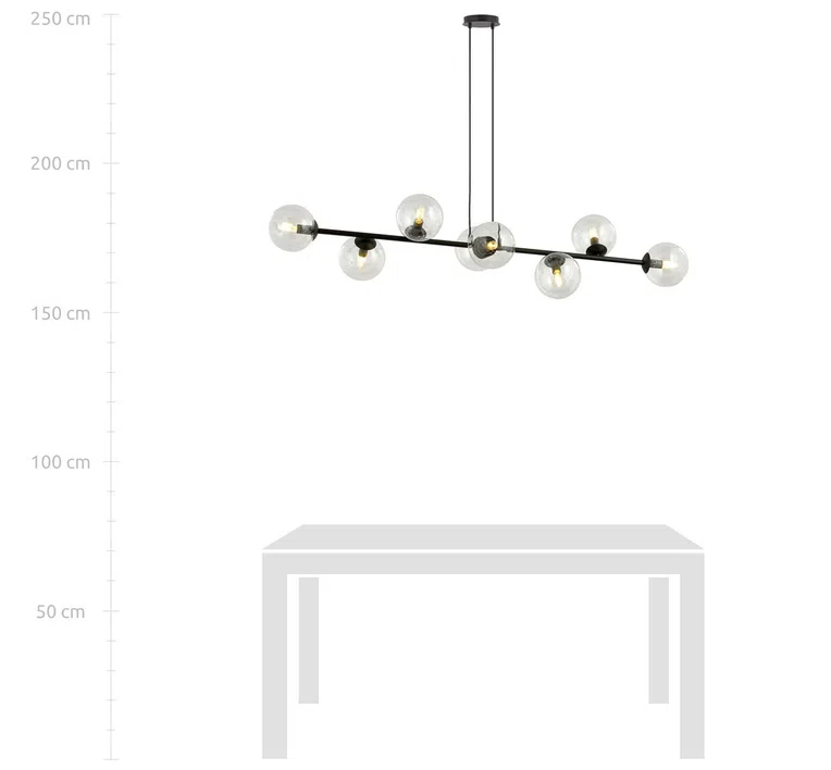 Lampa Wisząca Rossi 8 Bl874/8 8Xe14 transparentna