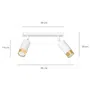 Lampa Sufitowa Hiro 2963/2 2Xgu10 biała/złota