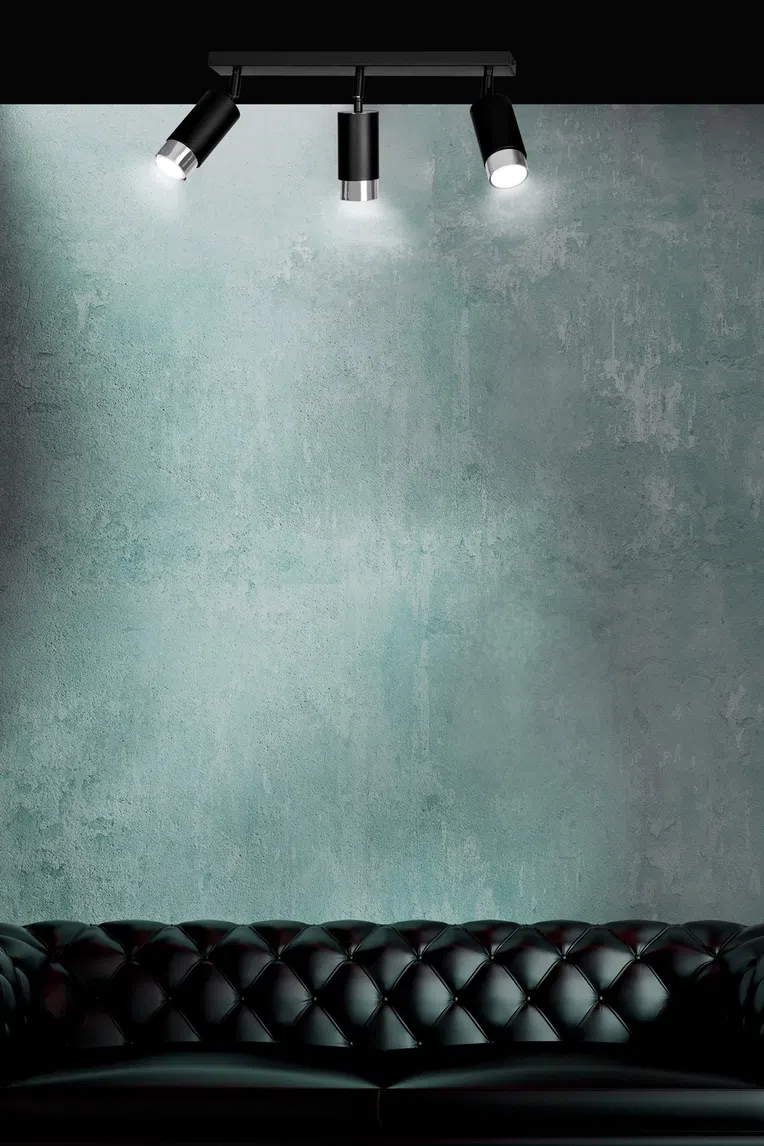 Lampa Sufitowa Hiro 3964/3 3Xgu10 czarna/chrom