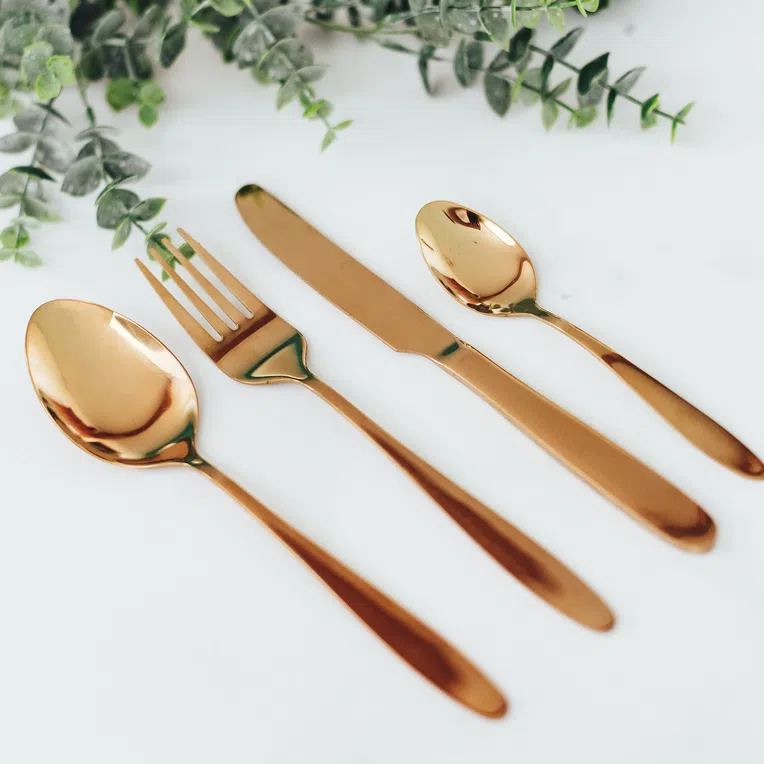 Zestaw sztućców ABELE miedziane 16 szt.