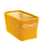 Kosz łazienkowy LOMES musztardowy 16x31x15 cm