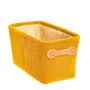 Kosz łazienkowy LOMES musztardowy 16x31x15 cm