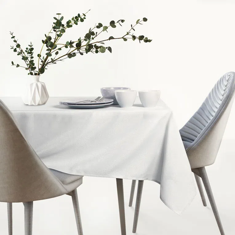Obrus EMPIRE plamoodporny biały 130x130 cm