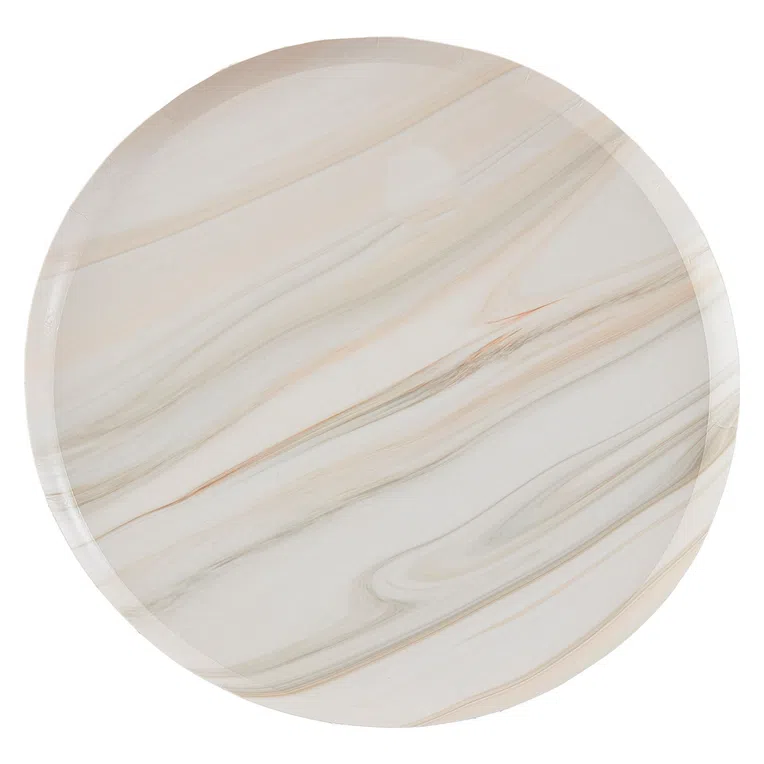 Zestaw MARBLE talerzy papierowych 8 szt. fi 25 cm