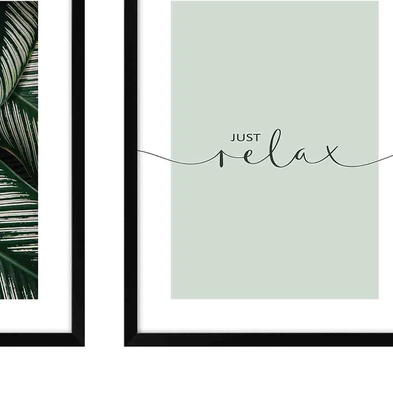 Zestaw obrazów KNOR relaksująca zieleń 30x40 cm