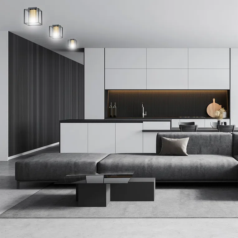 Lampa Sufitowa Tiper 1/977/1 1Xgu10 czarna/złota